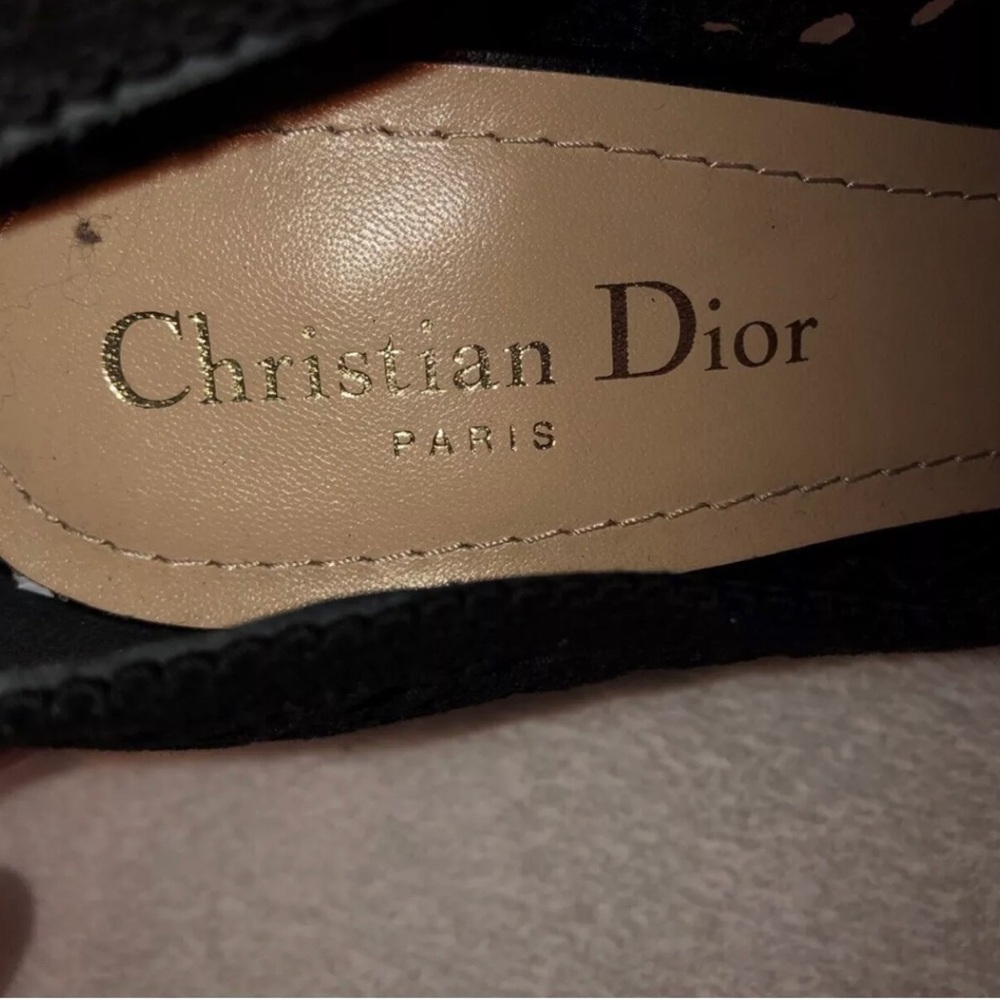 Christian Dior Capture black crochet mesh pumps 37.5=7.5 - Picture 4 of 7